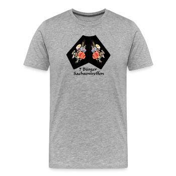 Siebenbuerger Sachsentreffen Krawatte für Herren - Männer Premium Bio T-Shirt - Grau meliert - Vorne - Damien (186cm)