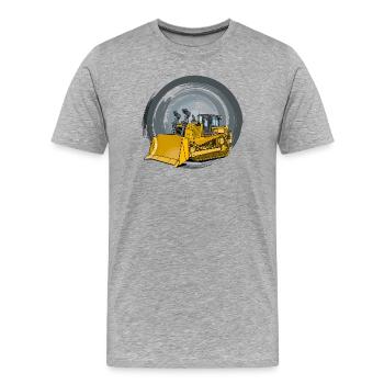 Bulldozers, bulldozers, track scrapers - Men's Premium Organic T-Shirt - heather grey - Front - Damien (186cm)