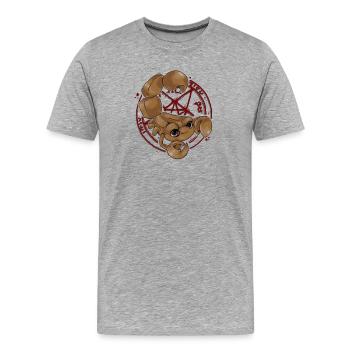 Scorpion in der Falle - Männer Premium Bio T-Shirt - Grau meliert - Vorne - Damien (186cm)
