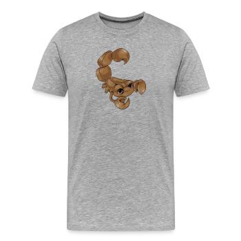 Scorpion Skorpion Sternzeichen - Männer Premium Bio T-Shirt - Grau meliert - Vorne - Damien (186cm)
