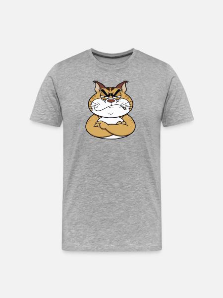 Cat Crossed Arms - Men's Premium Organic T-Shirt - heather grey
