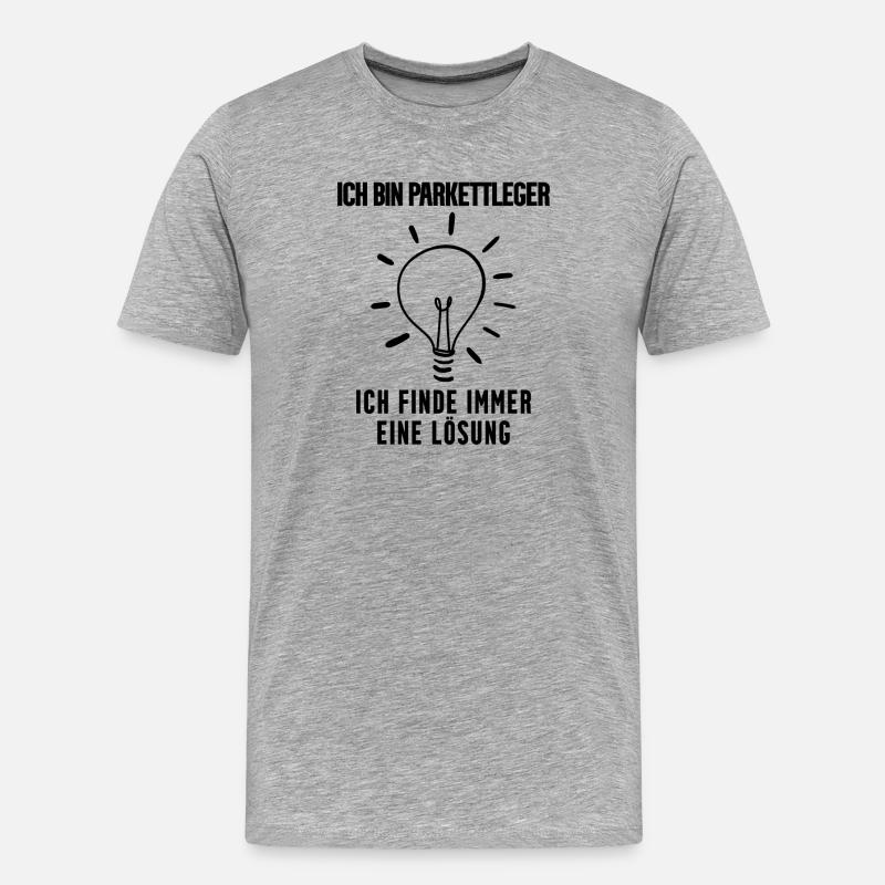Parkettleger Geschenk - Männer Premium Bio T-Shirt - Grau meliert