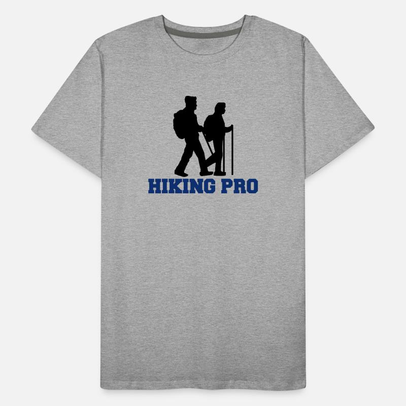 Wnaderer Summit Statement Hiking Mountaineering Men's Premium Organic T-Shirt