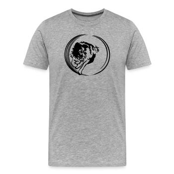 Border Collie - Men's Premium Organic T-Shirt - heather grey - Front - Damien (186cm)