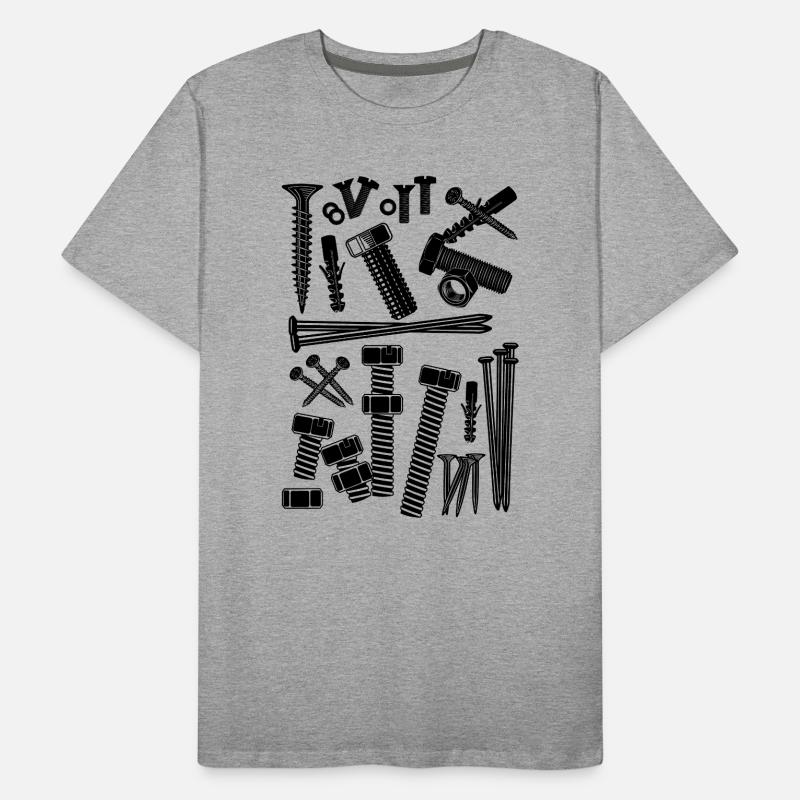composition de vis, clous, boulons T-shirt bio Premium Homme
