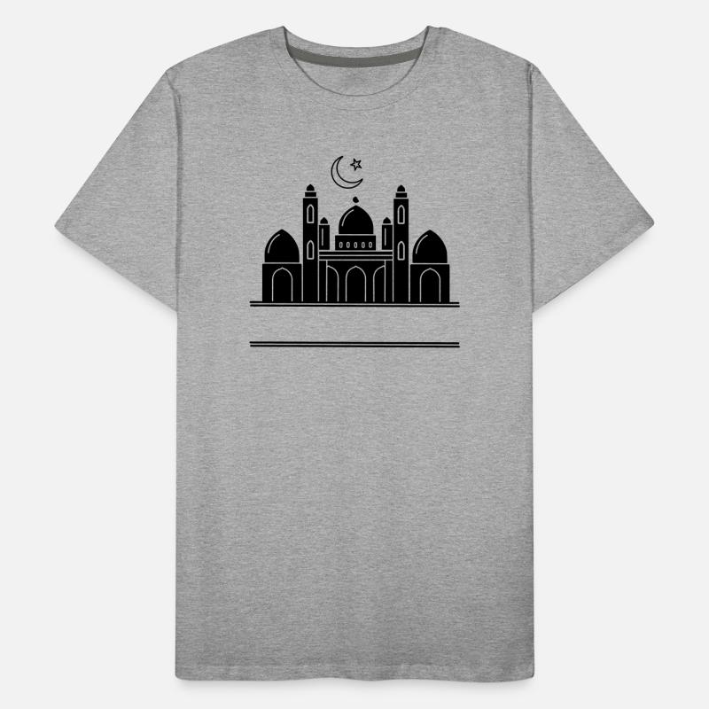 Moschee religiöses Bethaus mit Textleiste Männer Premium Bio T-Shirt
