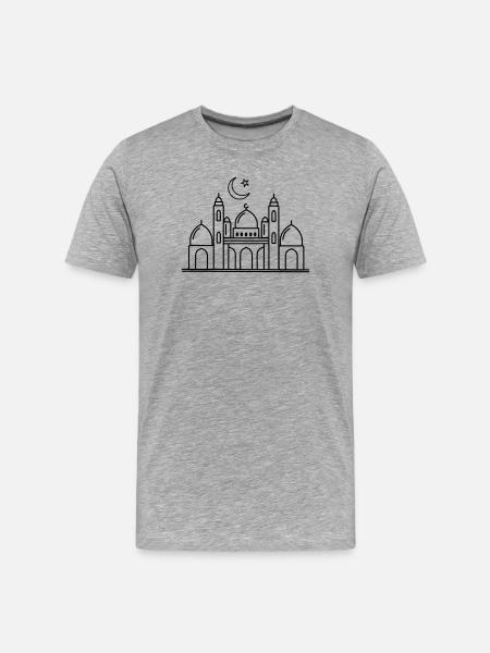 Moschee religiöse Kultstätte transparent - Männer Premium Bio T-Shirt - Grau meliert