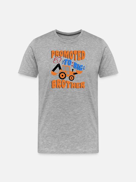 Promoted to big brother - Men's Premium Organic T-Shirt - heather grey