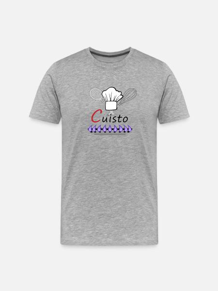 cuisto - T-shirt bio Premium Homme - gris chiné