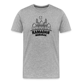 Ramadan Mubarak transparent - Men's Premium Organic T-Shirt - heather grey - Front - Damien (186cm)