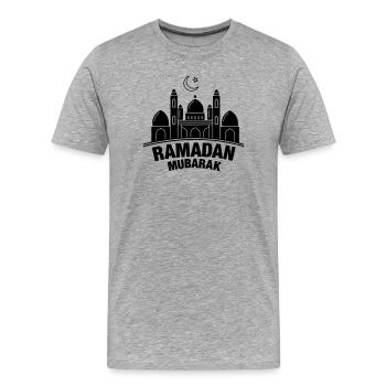 Ramadan Mubarak - Men's Premium Organic T-Shirt - heather grey - Front - Damien (186cm)