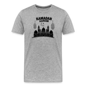 Ramadan Kareem lights - Men's Premium Organic T-Shirt - heather grey - Front - Damien (186cm)