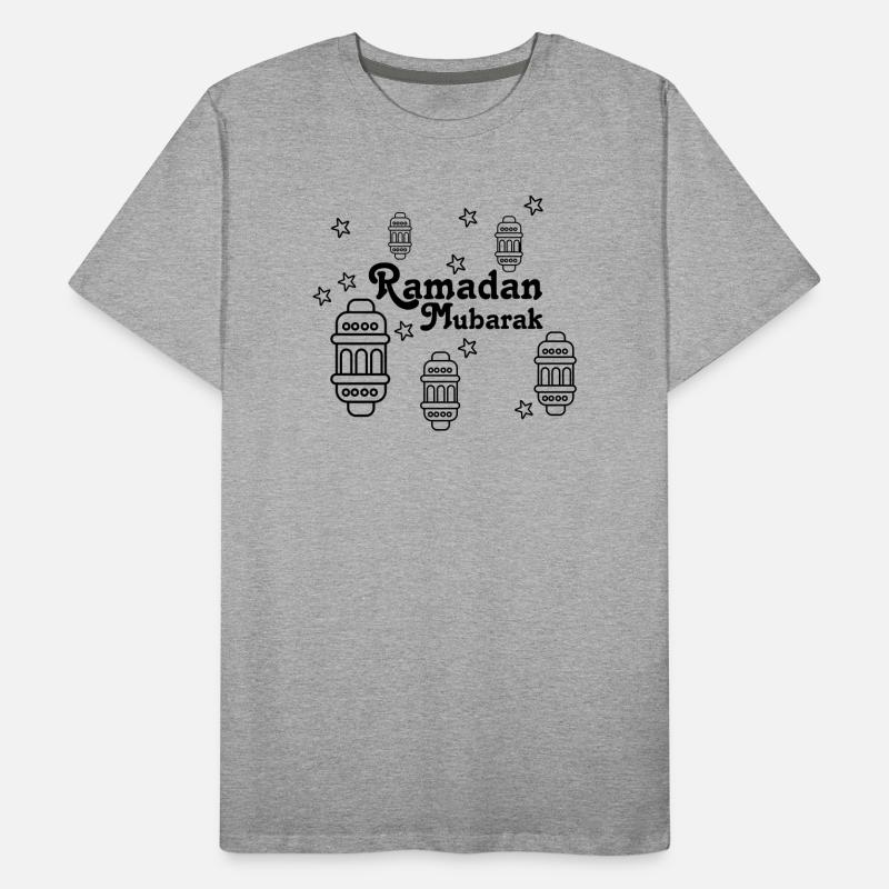 Ramadan Mubarak Lichter, Sternchen Männer Premium Bio T-Shirt