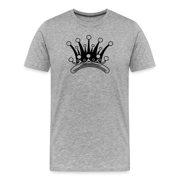 Partie de la Couronne - T-shirt bio Premium Homme - gris chiné - Devant - Damien (186cm)
