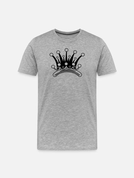 Crown party - Men's Premium Organic T-Shirt - heather grey