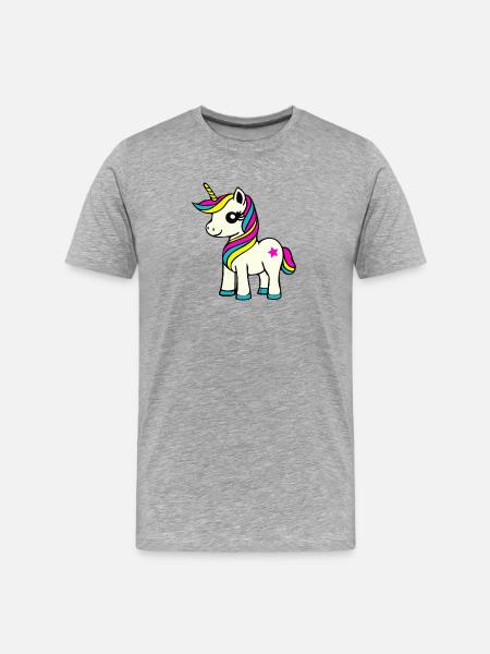 Licorne - T-shirt bio Premium Homme - gris chiné
