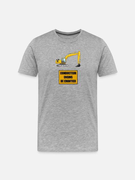 Construction equipment operator - Men's Premium Organic T-Shirt - heather grey