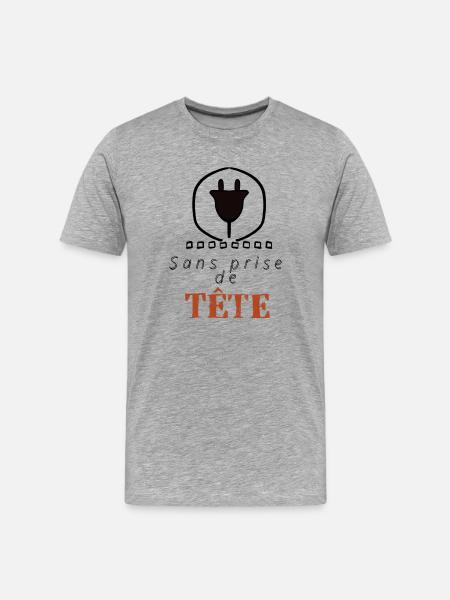 Sans prise de Tête - T-shirt bio Premium Homme - gris chiné
