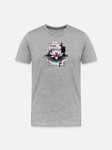 Yoga - T-shirt bio Premium Homme - gris chiné