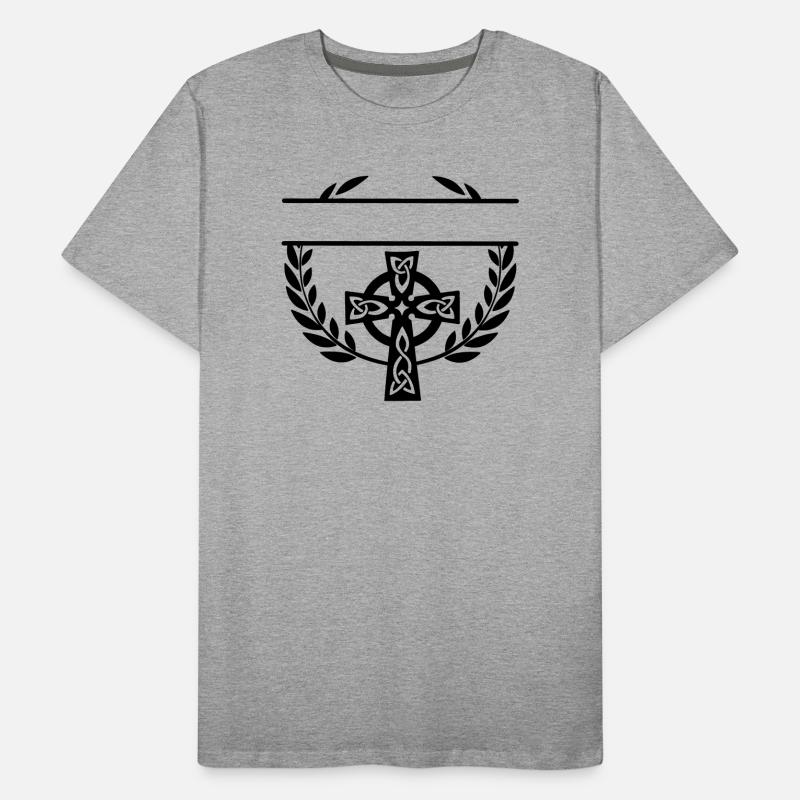 Monogramme croisé celtique T-shirt bio Premium Homme