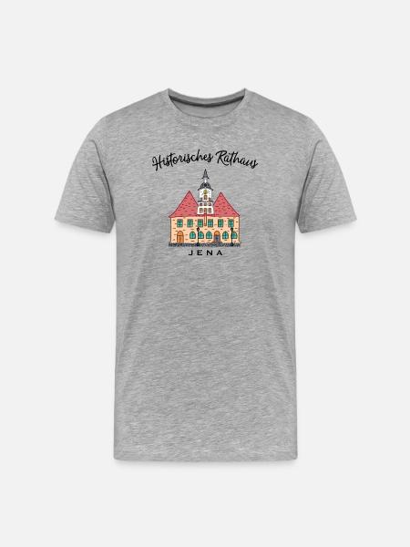 Jena, Historic Town Hall,Thuringia - Men's Premium Organic T-Shirt - heather grey