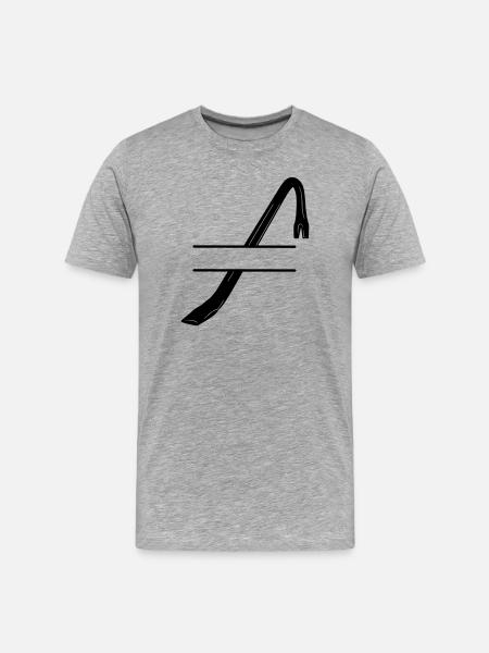 Einbruchslogo Brechstange oder Brechstange - Männer Premium Bio T-Shirt - Grau meliert