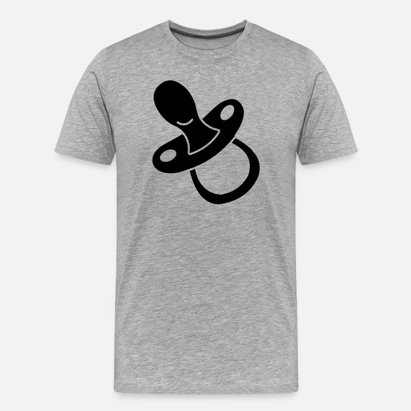 Zitzenbaby-Logo - Männer Premium Bio T-Shirt - Grau meliert
