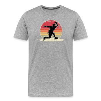Ping-pong - T-shirt bio Premium Homme - gris chiné - Devant - Damien (186cm)