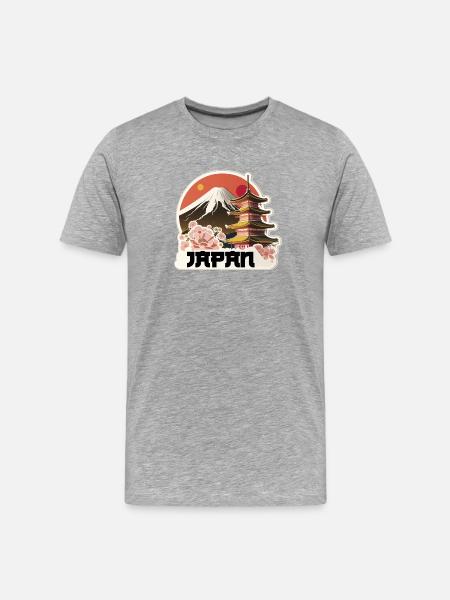 Japon - T-shirt bio Premium Homme - gris chiné
