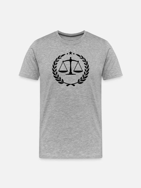 Scale in laurel wreath - Men's Premium Organic T-Shirt - heather grey