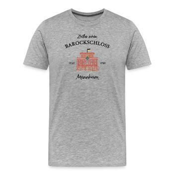 Mannheim, Iconic Baroque Palace, construction period - Men's Premium Organic T-Shirt - heather grey - Front - Damien (186cm)