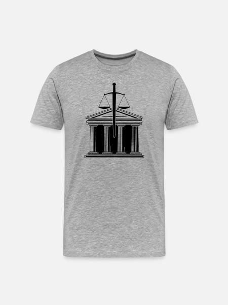 Échelle d’épée de cour - T-shirt bio Premium Homme - gris chiné