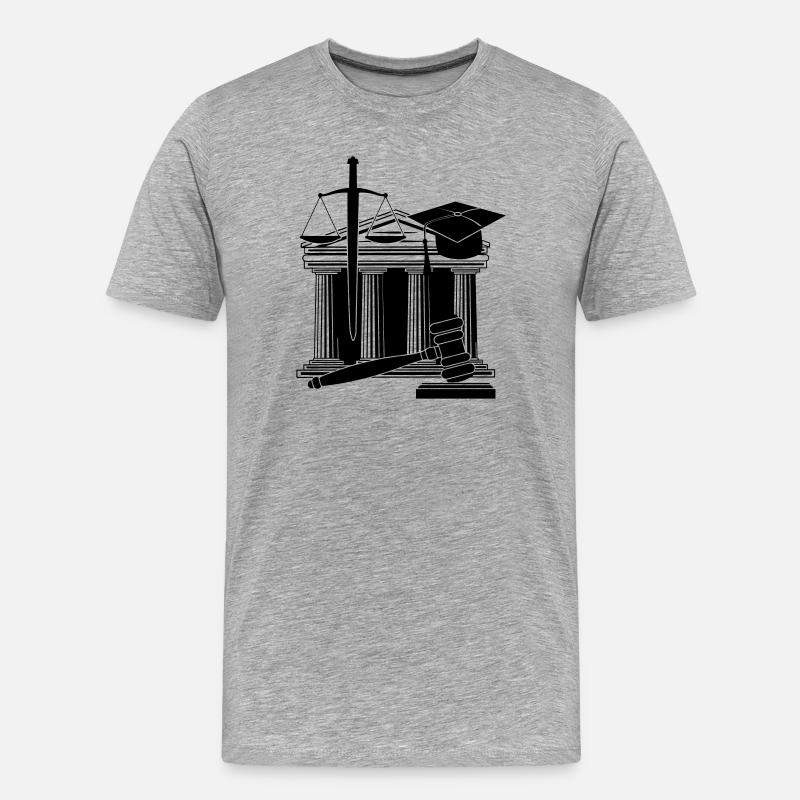 Logo des Gerichts - Männer Premium Bio T-Shirt - Grau meliert