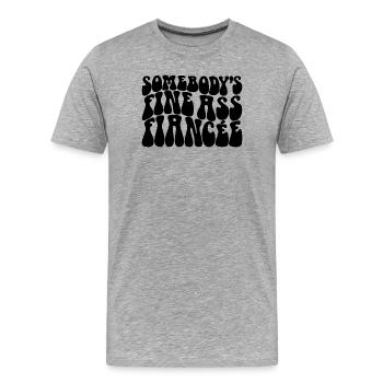 La fiancée fiancée de quelqu’un se fiancera - T-shirt bio Premium Homme - gris chiné - Devant - Damien (186cm)