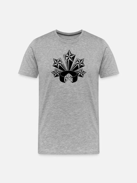 Cheese radiating stars - Men's Premium Organic T-Shirt - heather grey