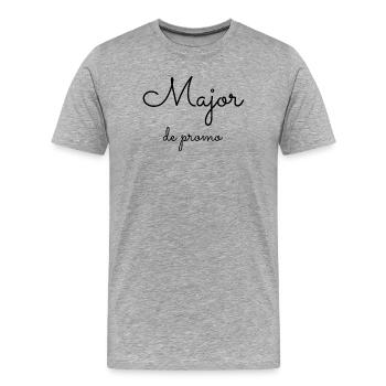Major de Promo - T-shirt bio Premium Homme - gris chiné - Devant - Damien (186cm)