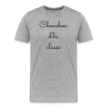 Chouchou d la classe - T-shirt bio Premium Homme - gris chiné - Devant - Damien (186cm)