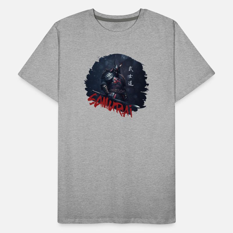 Samurai Warrior with Katana Men's Premium Organic T-Shirt
