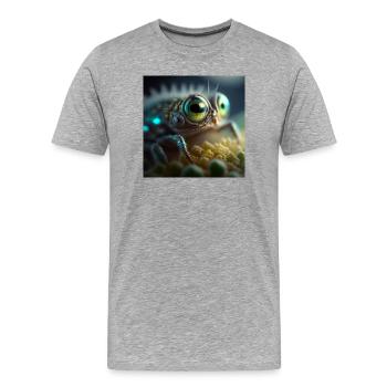 Photo macro creature 02 - Men's Premium Organic T-Shirt - heather grey - Front - Damien (186cm)