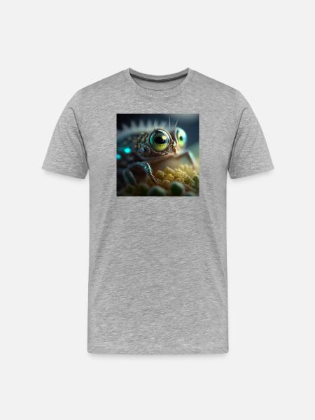 Photo macro créature 02 - T-shirt bio Premium Homme - gris chiné