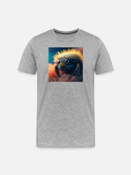 Photo macro creature 05 - Men's Premium Organic T-Shirt - heather grey