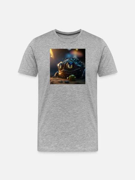 Photo macro creature 01 - Men's Premium Organic T-Shirt - heather grey