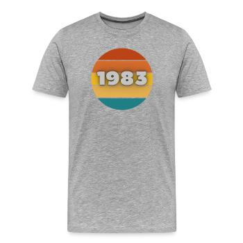 Geburtstag 40 Jahre, 40 Jahre, Jahrgang - Männer Premium Bio T-Shirt - Grau meliert - Vorne - Damien (186cm)