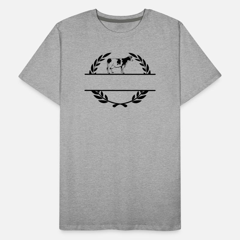 Monogramme de vache laitière T-shirt bio Premium Homme
