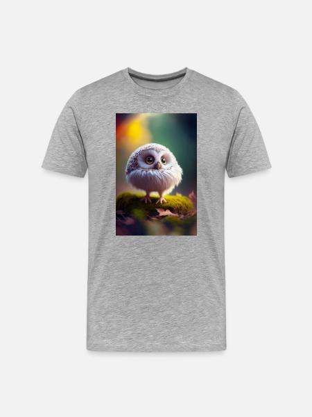 Owl roudoudoupitchou - Men's Premium Organic T-Shirt - heather grey