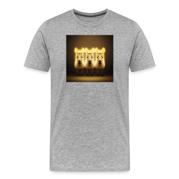 Macro Zebra Photo - Men's Premium Organic T-Shirt - heather grey - Front - Damien (186cm)