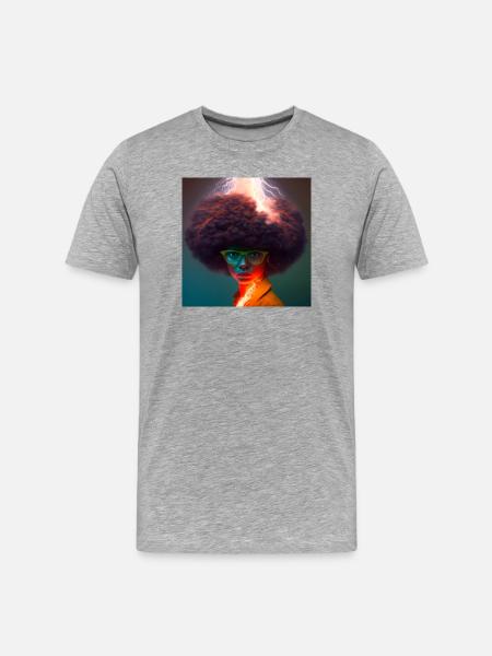 Portrait elektrik 06 - Men's Premium Organic T-Shirt - heather grey
