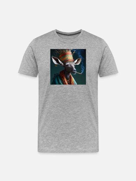 Cannabiche 01 with - Men's Premium Organic T-Shirt - heather grey