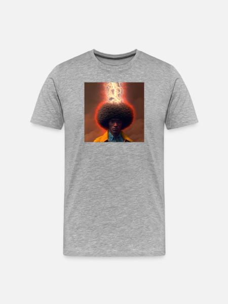 Portrait elektrik 19 - Men's Premium Organic T-Shirt - heather grey
