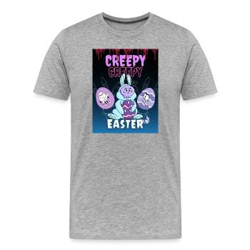 FUN Shirt Easter Happy Easter Easter Egg Humor Satire - Men's Premium Organic T-Shirt - heather grey - Front - Damien (186cm)